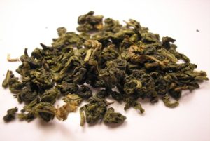 green tea leaves