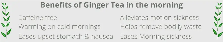 benefits of drinking ginger tea in the morning