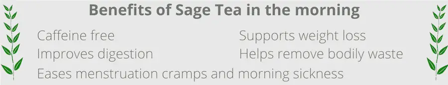 benefits of drinking sage tea in the morning