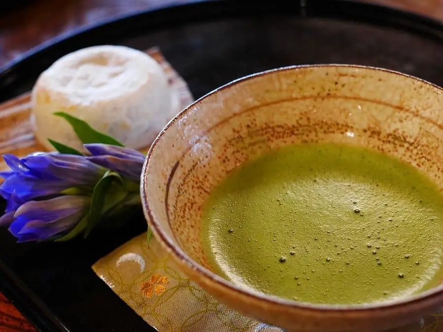 matcha tea in a bowl