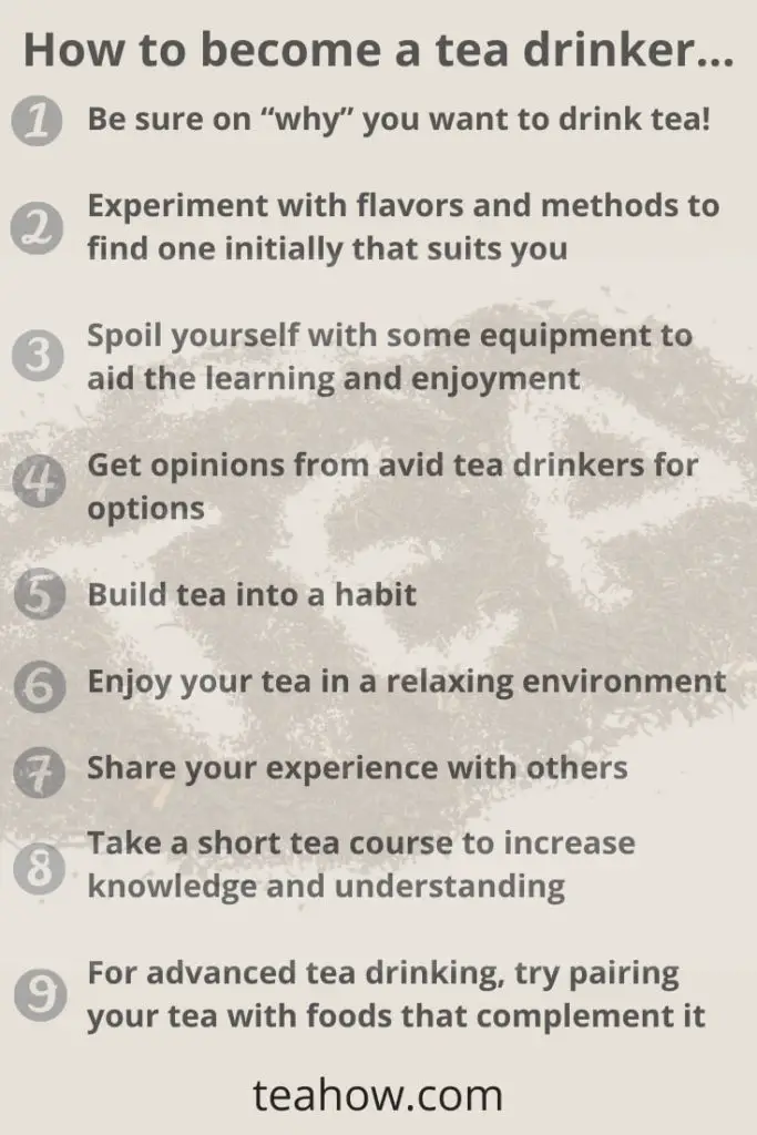 how to become a tea drinker list