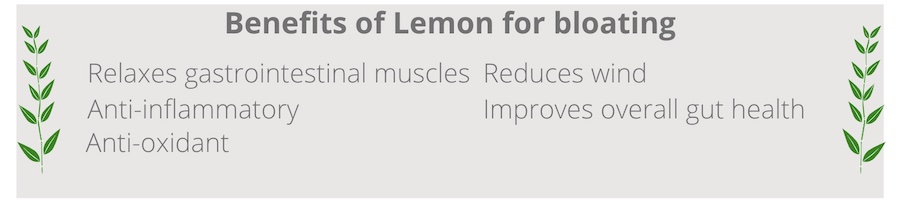 list of benefits of lemon for bloating