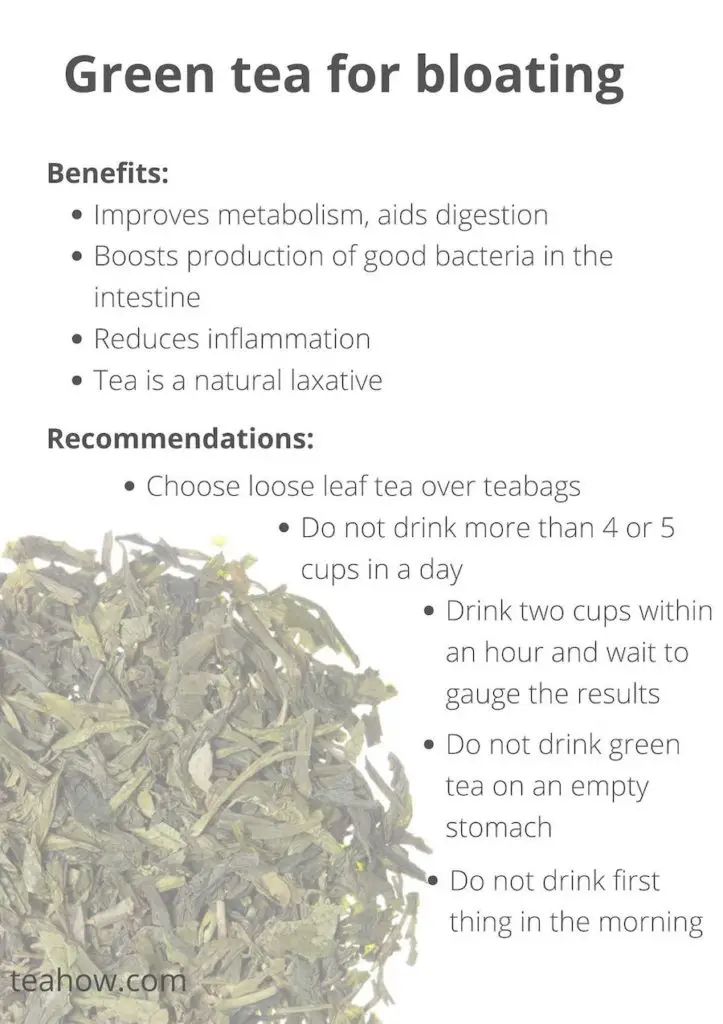 green tea for bloating - pin