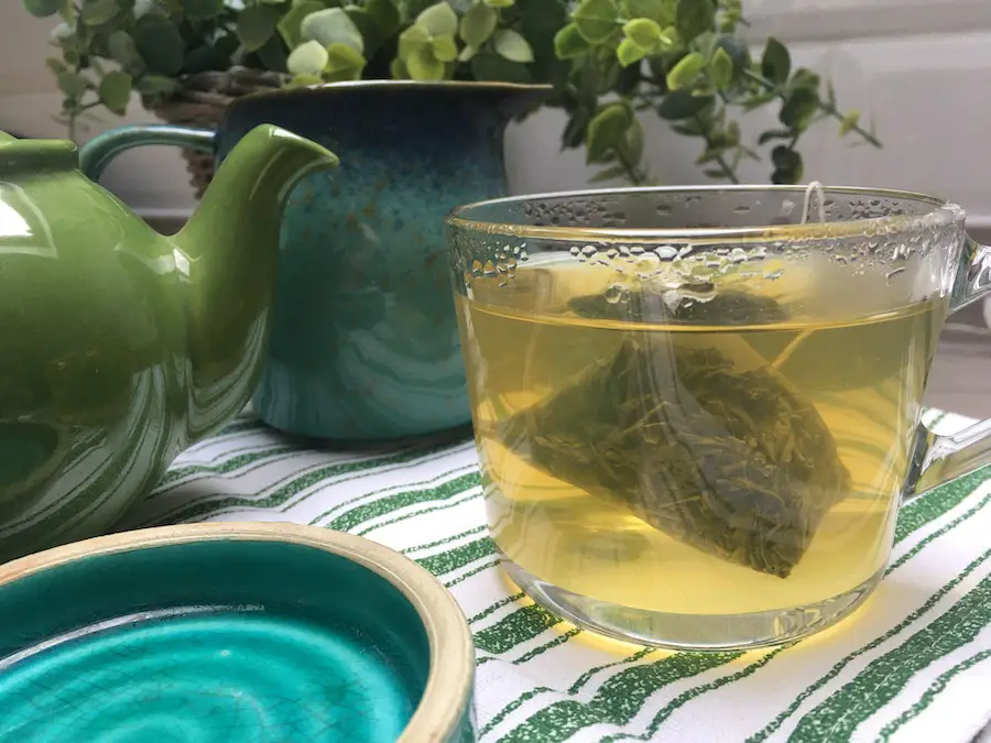 green tea in a cup