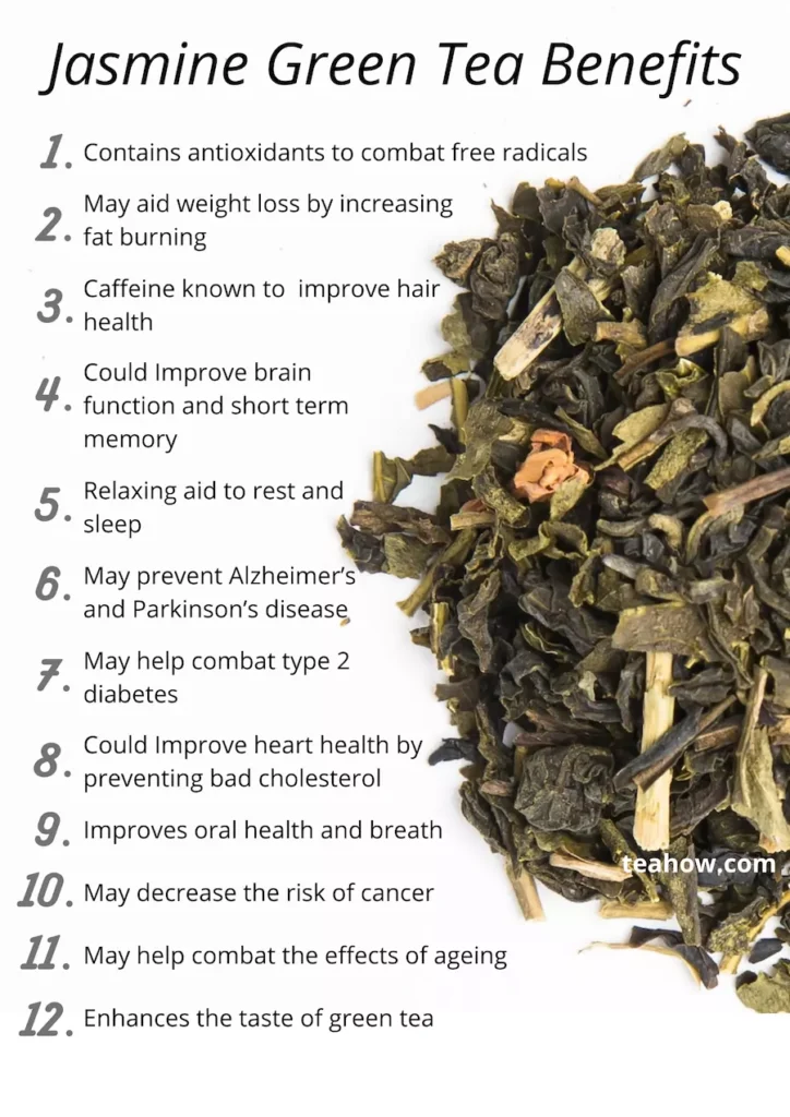 jasmine green tea benefits pin